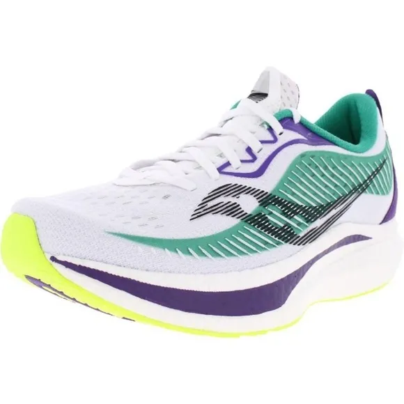 SAUCONY Endorphin Speed 2 Women's White Yellow Purple Running Shoes Size 9.5
