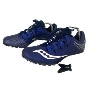 Saucony Mens Showdown‎ 4 Track Field Shoes Cleats Athletic Blue Size 11.5 W/ Key