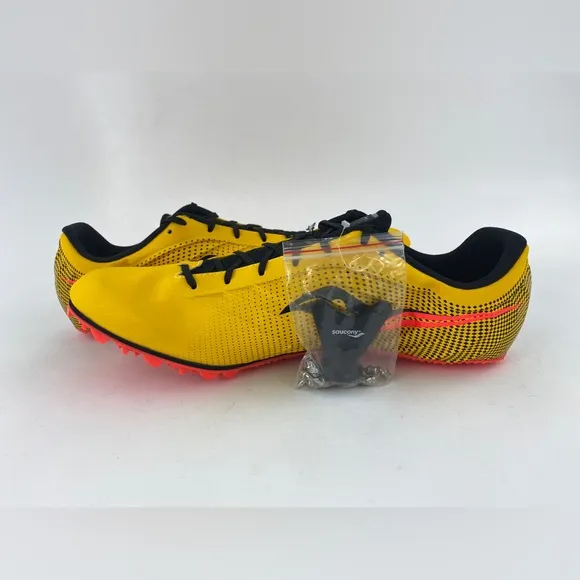 Saucony Spitfire 5 Vizigold Men's Track Spikes Shoes Yellow Black S29055-16