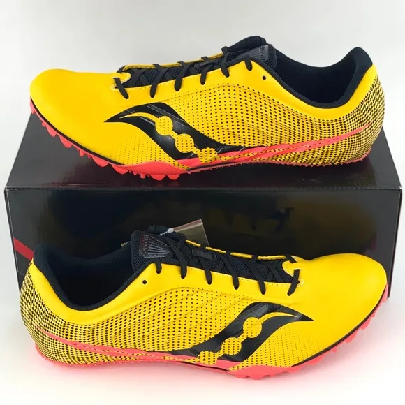Saucony Spitfire 5 Vizigold Men's Track Spikes Shoes Yellow Black S29055-16