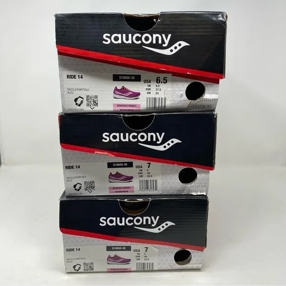 Saucony Women’s Ride 14 Athletic Running Shoes - Razzle Fairytale