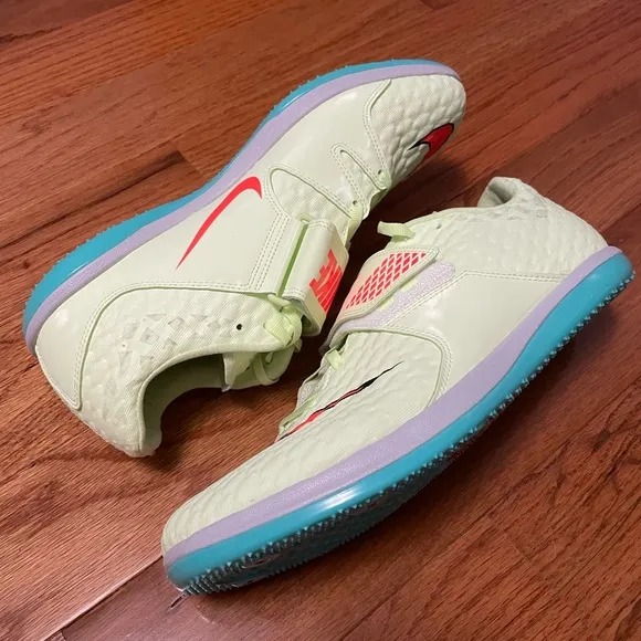 Size 10 Men - Nike High Jump Elite Track Field Volt Spikes Shoes 806561-700.