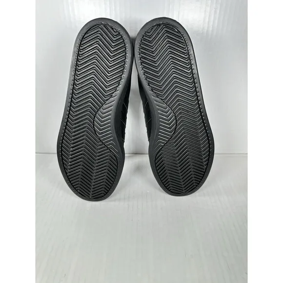 Size 11 adidas Grand Court 2.0 Cloudfoam Sneaker Black Leather Shoe Mens GW9198