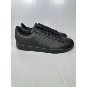 Size 11 adidas Grand Court 2.0 Cloudfoam Sneaker Black Leather Shoe Mens GW9198