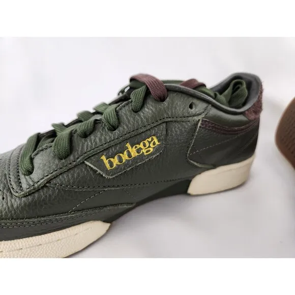 Size 8 Reebok Bodega x Club C 85 Range Green Tennis Court Leather Sneakers Shoes