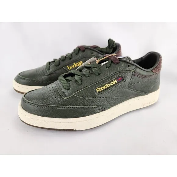 Size 8 Reebok Bodega x Club C 85 Range Green Tennis Court Leather Sneakers Shoes
