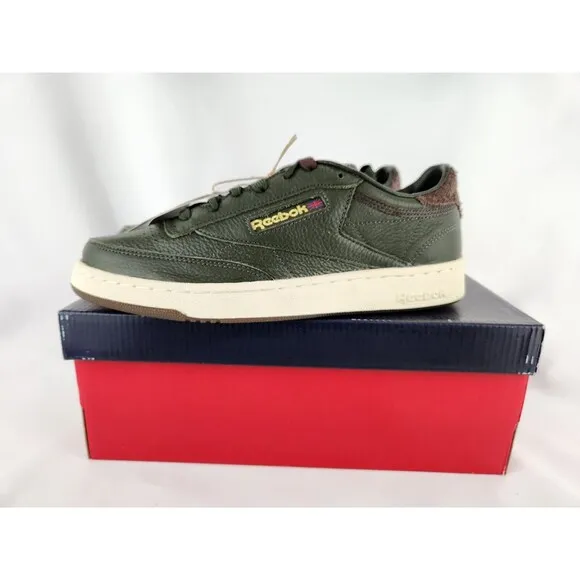 Size 8 Reebok Bodega x Club C 85 Range Green Tennis Court Leather Sneakers Shoes