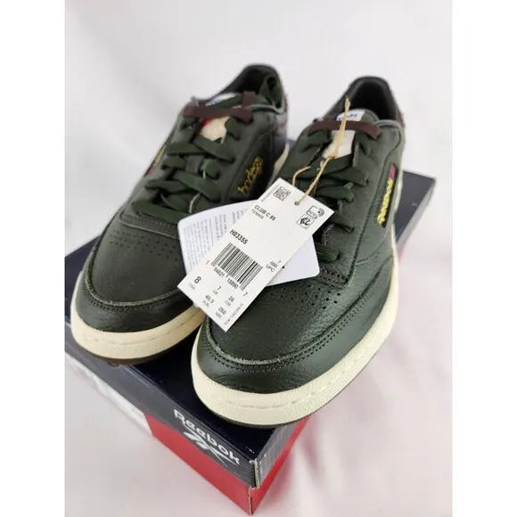 Size 8 Reebok Bodega x Club C 85 Range Green Tennis Court Leather Sneakers Shoes