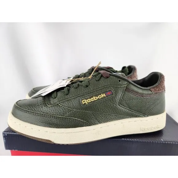 Size 8 Reebok Bodega x Club C 85 Range Green Tennis Court Leather Sneakers Shoes