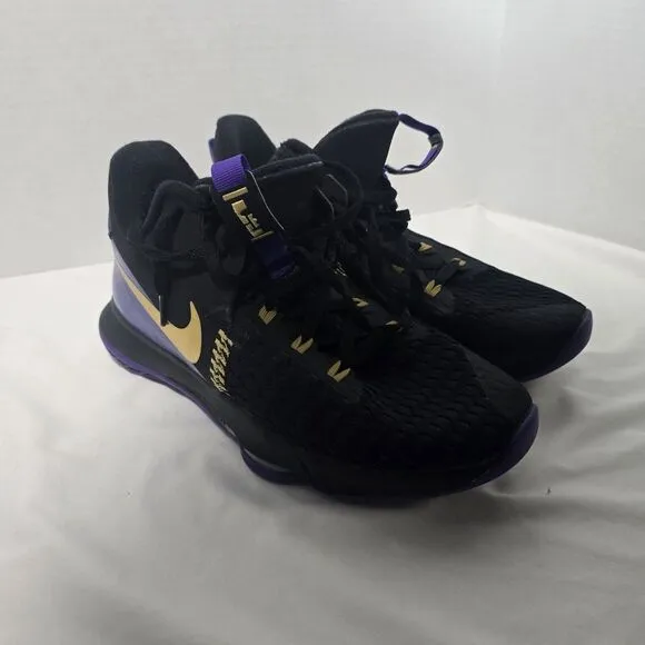 Size‎ 9.5 - Nike LeBron Witness 5 Fierce Purple Metallic Gold