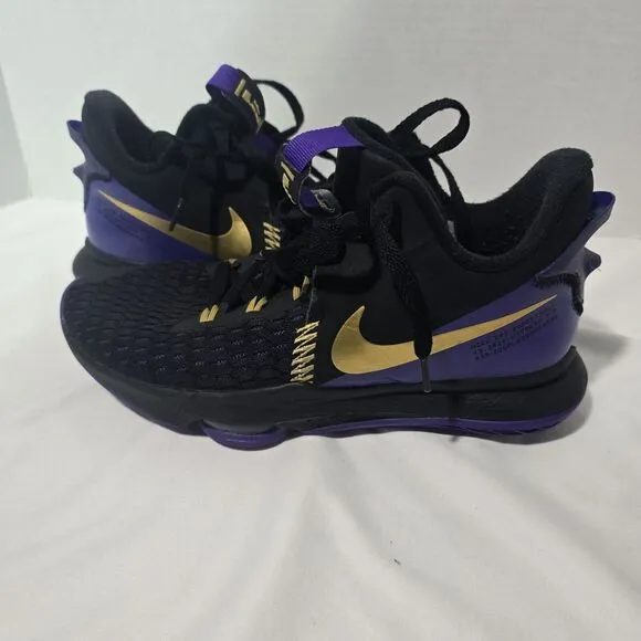 Size‎ 9.5 - Nike LeBron Witness 5 Fierce Purple Metallic Gold