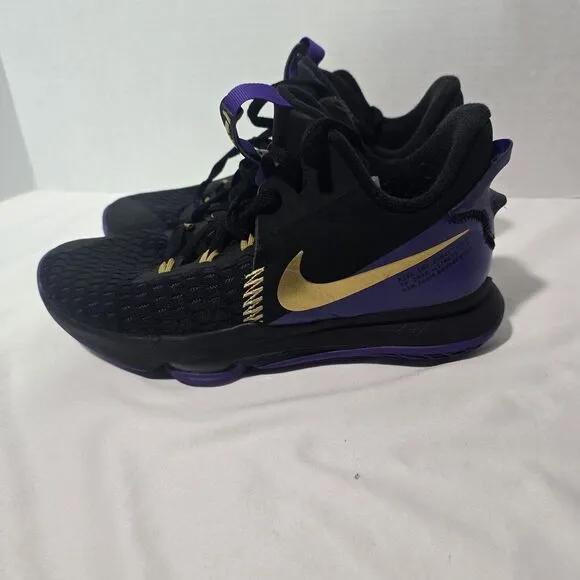 Size‎ 9.5 - Nike LeBron Witness 5 Fierce Purple Metallic Gold
