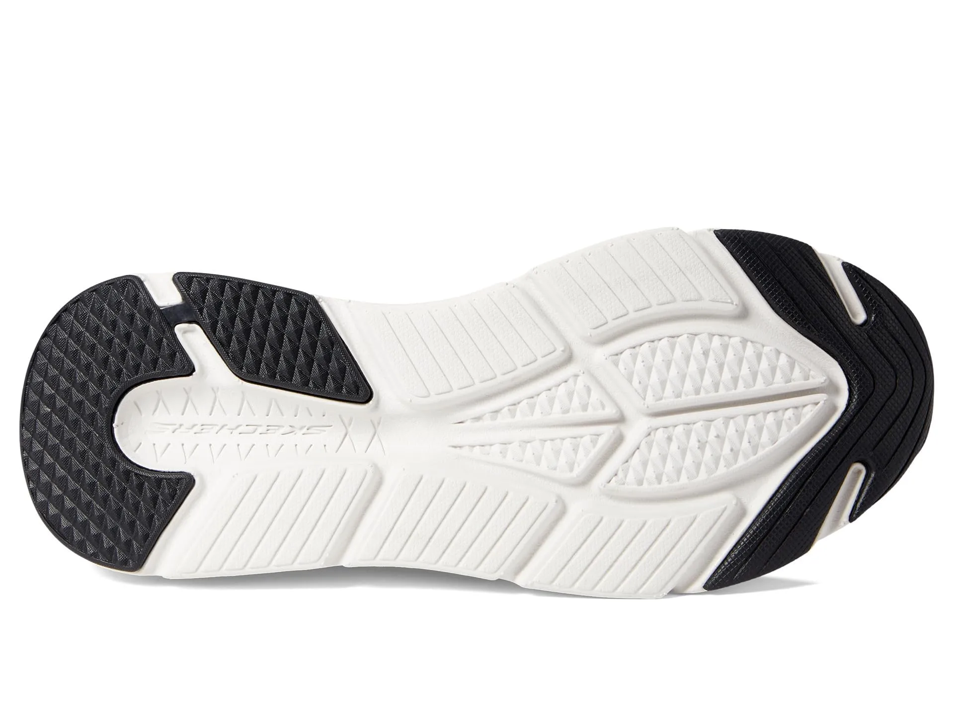 Skechers Men's Max Cushioning Slip-ins-Athletic Slip-on Running Walking Shoes with Memory Foam Sneaker, White/Black, 7