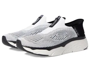 Skechers Men's Max Cushioning Slip-ins-Athletic Slip-on Running Walking Shoes with Memory Foam Sneaker, White/Black, 7