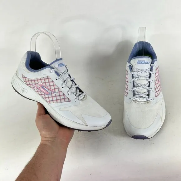 Skechers Performance Go Golf Eagle Womens 9.5 White Running Athletic Shoes 14868