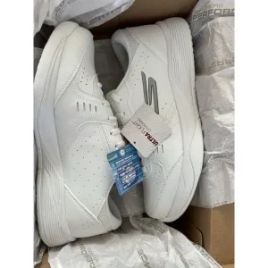 Sketchers, Viper Court Smash, White, Men's US 8.5