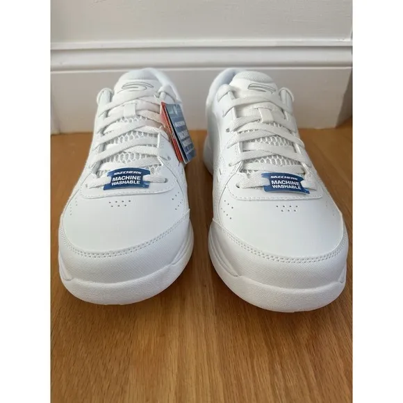 Sketchers, Viper Court Smash, White, Men's US 8.5
