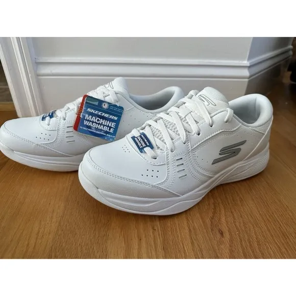 Sketchers, Viper Court Smash, White, Men's US 8.5
