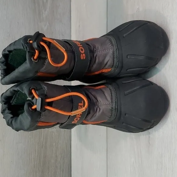Sorel Kids Boys Outdoor Duck Rubber Waterproof Boots shoes sz 10