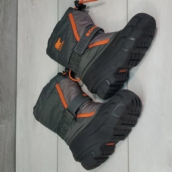Sorel Kids Boys Outdoor Duck Rubber Waterproof Boots shoes sz 10
