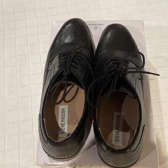 Steve madden dress shoes BChris black lace up formal Oxfords men’s size 6