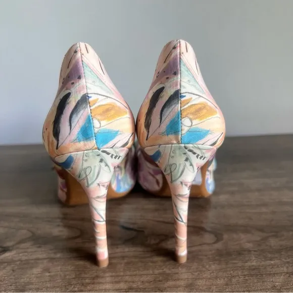 Ted Baker Rymiah Art Print Bow Court Women's Shoe Size 7.5 SKU#241247
