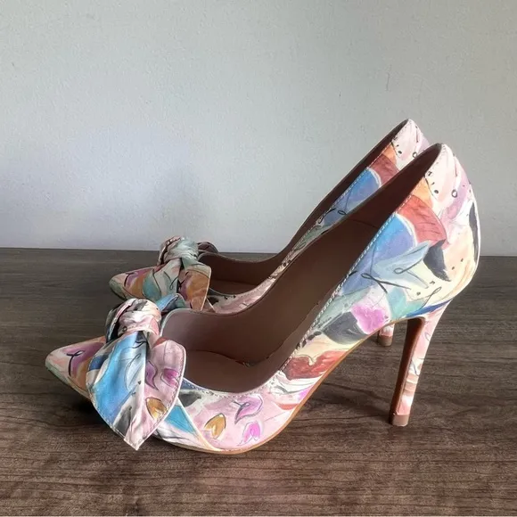 Ted Baker Rymiah Art Print Bow Court Women's Shoe Size 7.5 SKU#241247