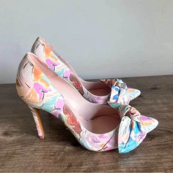 Ted Baker Rymiah Art Print Bow Court Women's Shoe Size 7.5 SKU#241247