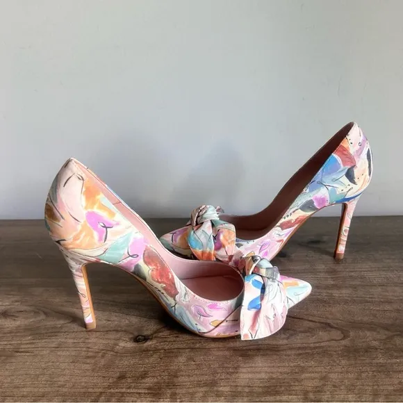 Ted Baker Rymiah Art Print Bow Court Women's Shoe Size 7.5 SKU#241247