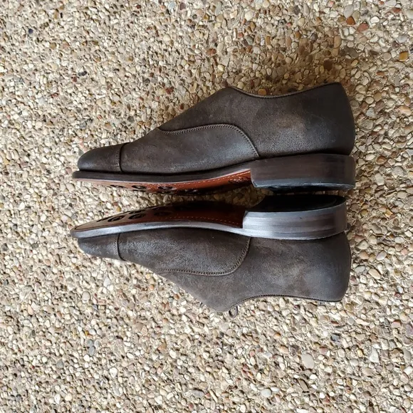 Thursday Boot Company Executive Shoes In Distressed Dark Brown