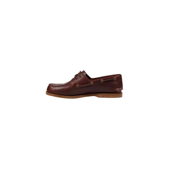 Timberland Leather Moccassin with Rubber Sole Women Bordeaux Running Shoes