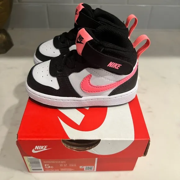 Toddler Girls' Nike Court Borough Mid 2 Shoes