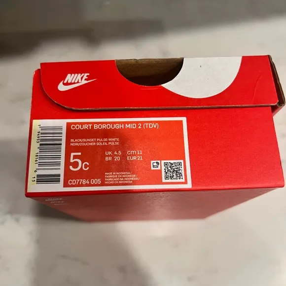 Toddler Girls' Nike Court Borough Mid 2 Shoes