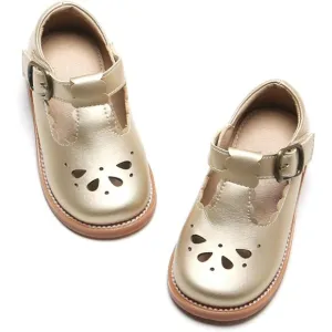 Toddler Little Girl Mary Jane Dress Shoes B366-gold