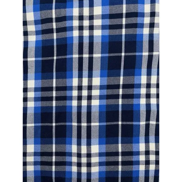 Topo Designs Men’s Flannel Shirt Small Blue Plaid Long Sleeve Outdoors Western