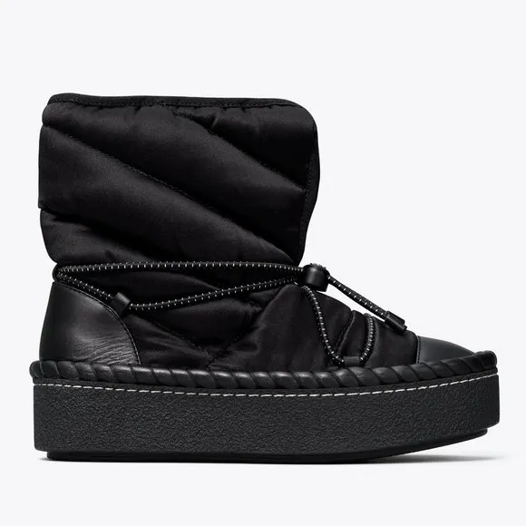 Tory Burch LEATHER TRIM SHEARLING LINING Sleeping Bag Boot BOOTIES 7 8 8.5 9.5