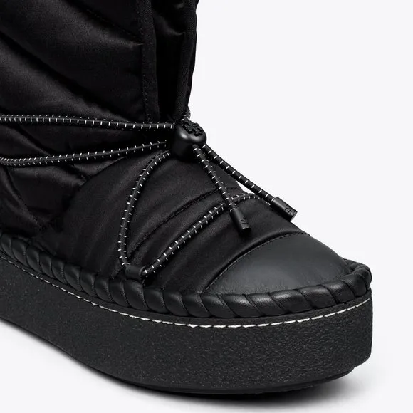 Tory Burch LEATHER TRIM SHEARLING LINING Sleeping Bag Boot BOOTIES 7 8 8.5 9.5