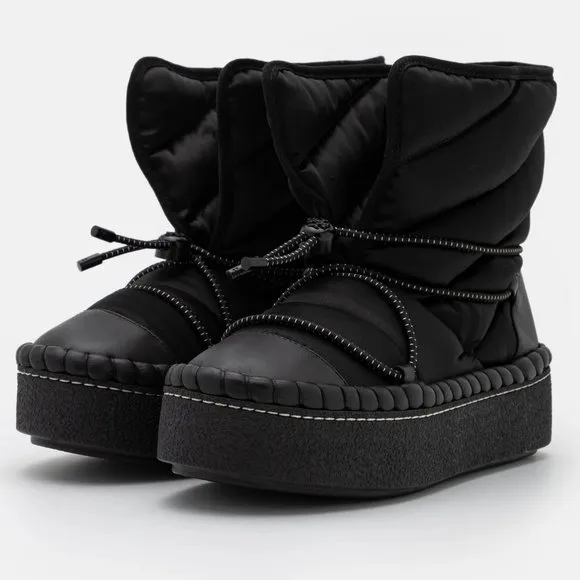 Tory Burch LEATHER TRIM SHEARLING LINING Sleeping Bag Boot BOOTIES 7 8 8.5 9.5