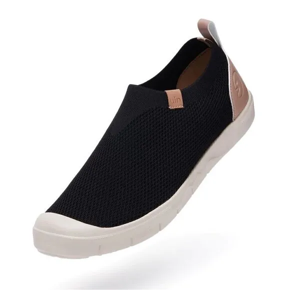 UIN Men's Sneakers Lightweight Walking Casual Shoes (Charcoal Black Cadiz II)