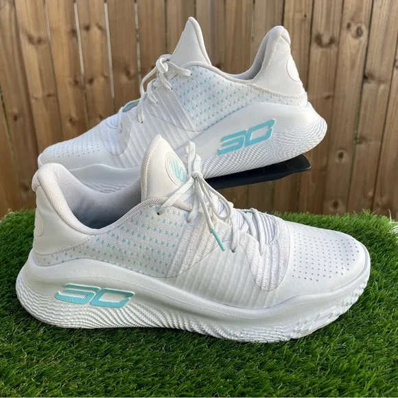 Under Armour Curry 4 FloTro Low White April Showers Men’s Size 13