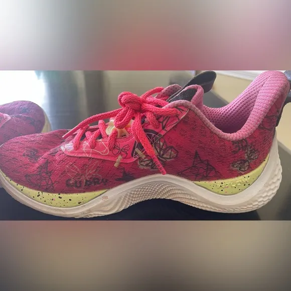 Under Armour Curry Flow 10 Unicorn &amp; Butterfly Basketball Shoes GS 5.5Y Womens 7