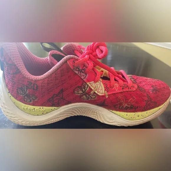 Under Armour Curry Flow 10 Unicorn &amp; Butterfly Basketball Shoes GS 5.5Y Womens 7