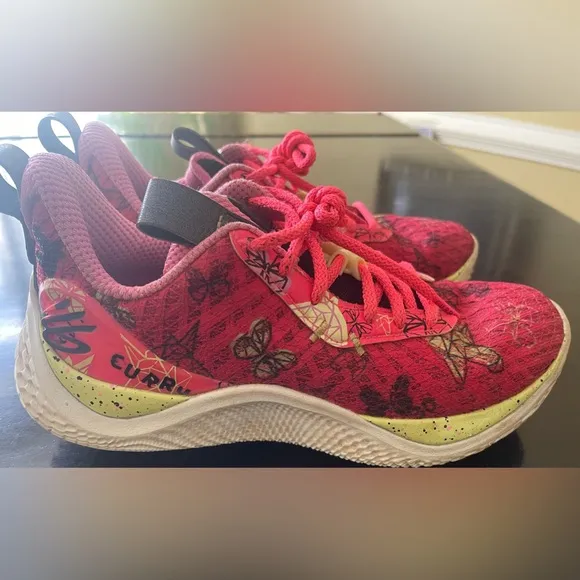 Under Armour Curry Flow 10 Unicorn &amp; Butterfly Basketball Shoes GS 5.5Y Womens 7