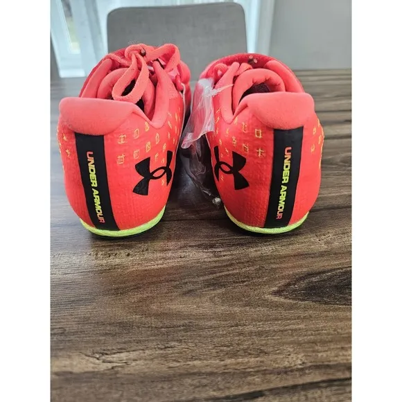 Under Armour HOVR Skyline Long Jump Track Spikes Phoenix Fire Mens Size 9.5 W 11