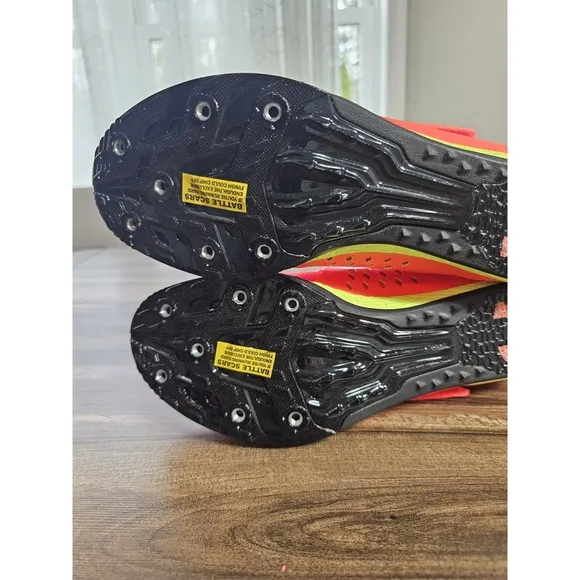 Under Armour HOVR Skyline Long Jump Track Spikes Phoenix Fire Mens Size 9.5 W 11