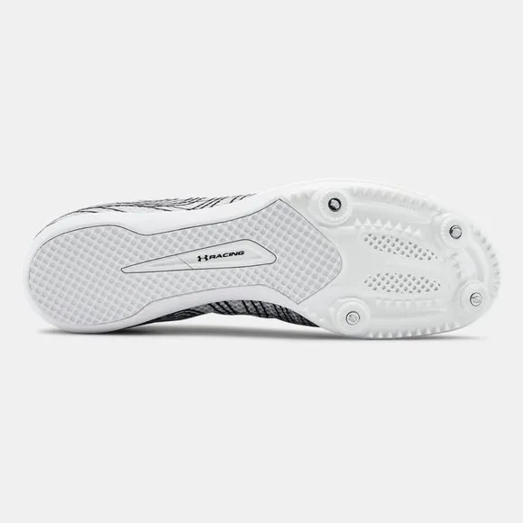 Under Armour Kick Distance 3 Mens Track Shoes Grey White 3022003-101 NEW Size 12