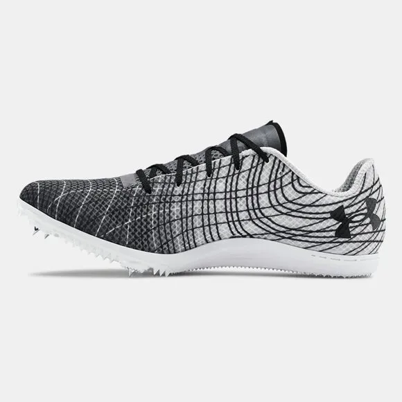 Under Armour Kick Distance 3 Mens Track Shoes Grey White 3022003-101 NEW Size 12