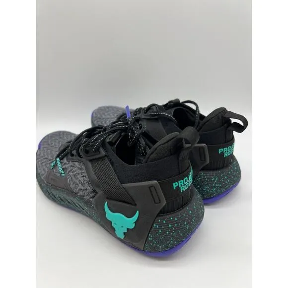 Under Armour Project Rock 6 Black Training Shoes 3026535-001 Women's Size 9