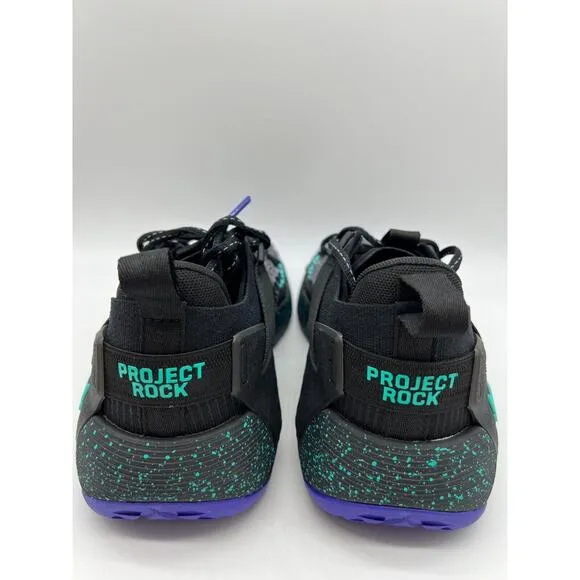 Under Armour Project Rock 6 Black Training Shoes 3026535-001 Women's Size 9