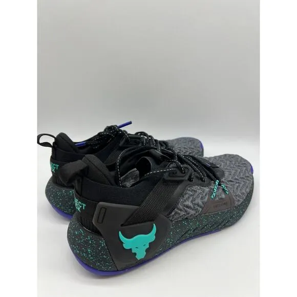Under Armour Project Rock 6 Black Training Shoes 3026535-001 Women's Size 9